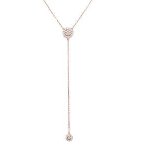 Necklace in Rose Gold set with Diamonds